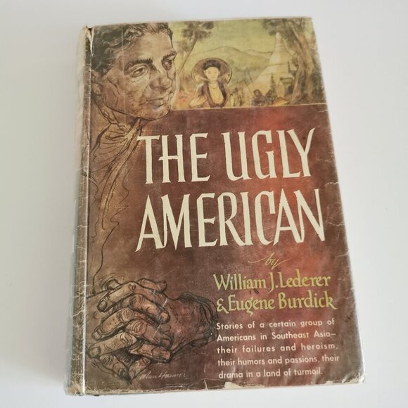 1958 The Ugly American Political Novel EX-LIBRARY Diplomatic Corps South Asia - Picture 2 of 10
